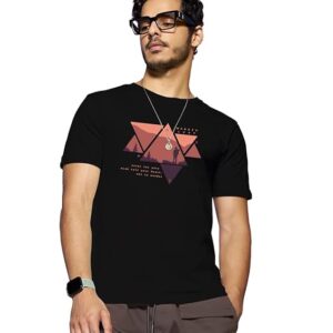 Bewakoof Men's Printed 100% Cotton T-Shirt - Regular Fit, Round Neck, Half Sleeves